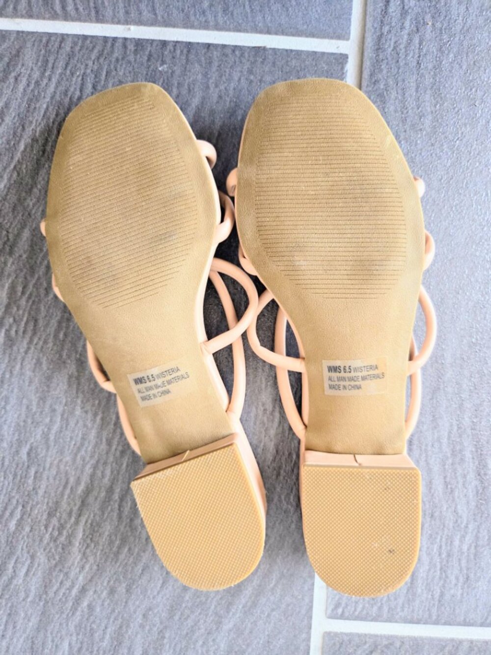 DV by Dolce Vita Blush Nude Wisteria Double Knotted Band Slide Sandals 6.5 - Picture 7 of 8